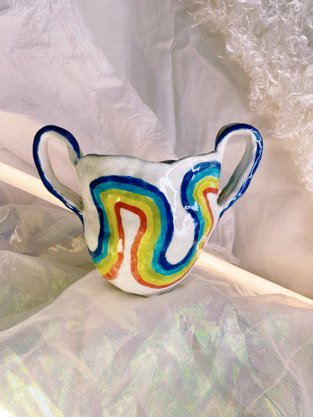 Rainbow Ribbon Vase